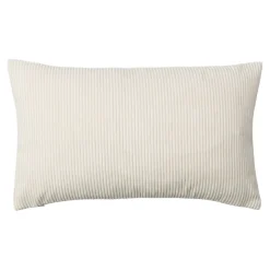 Housse de coussin velours cotelé Akola blanc cassé l.50 x H.30cm GoodHome