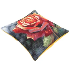 Housse de coussin 45x45 cm ADRANO Rose chatoyante polycoton acrylique