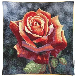 Housse de coussin 45x45 cm ADRANO Rose chatoyante polycoton acrylique