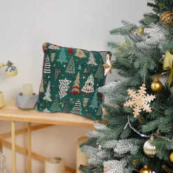 Housse de coussin 45x45 cm CELEBRATION Vert Epicea