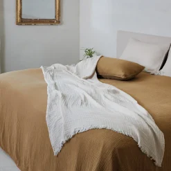 Housse de coussin 40x60 cm coton collection PAROS marron houblon