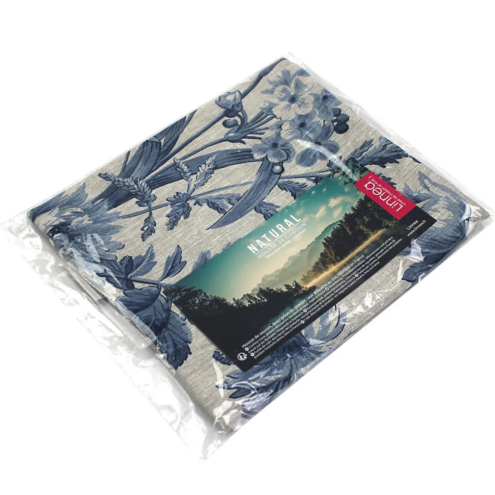 Housse de coussin 30x50 cm COSSITO Feuilles de blé 100% Lin