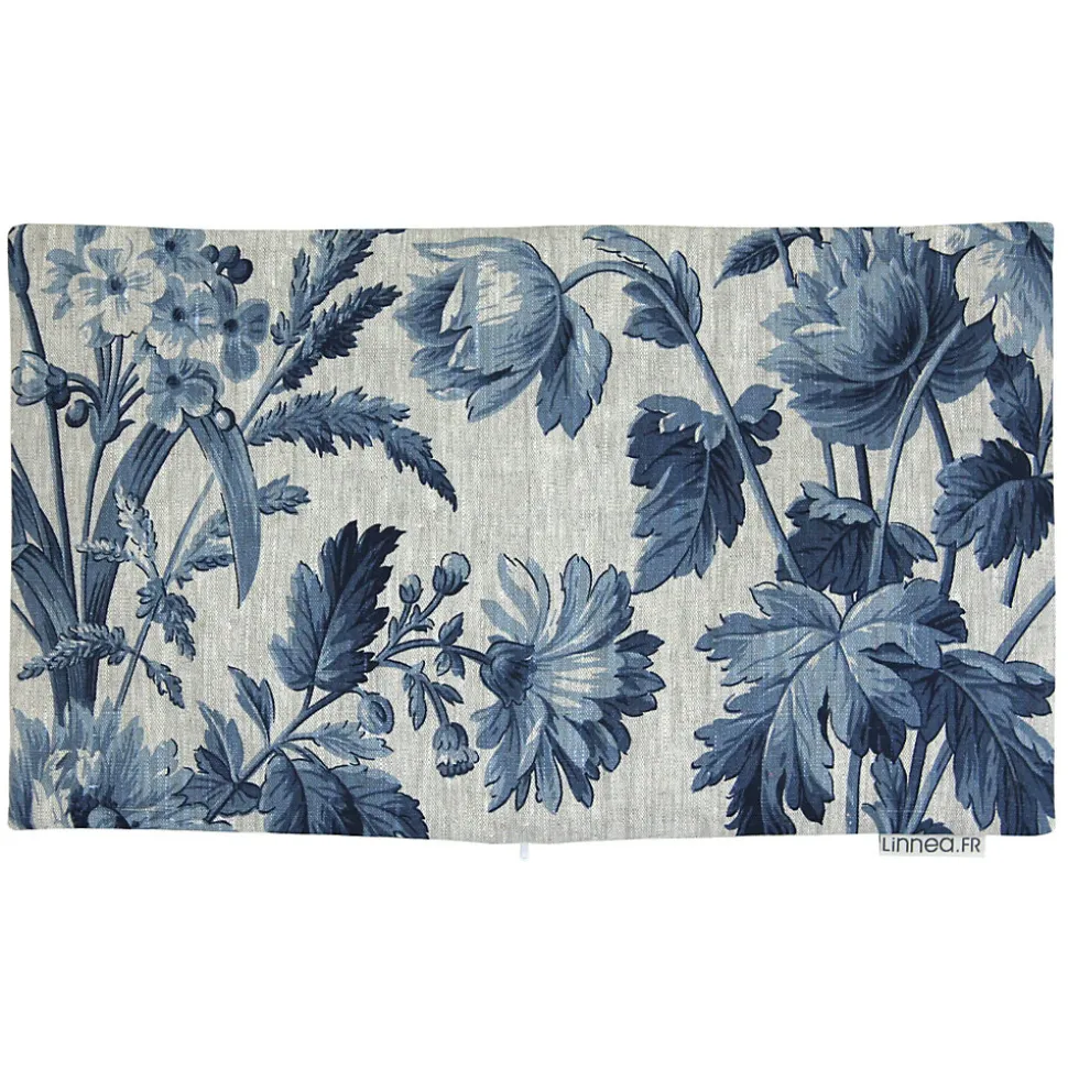 Housse de coussin 30x50 cm COSSITO Feuilles de blé 100% Lin