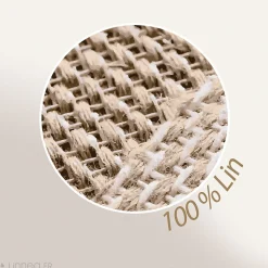 Housse de coussin 30x50 cm COSSITO Feuilles de blé 100% Lin