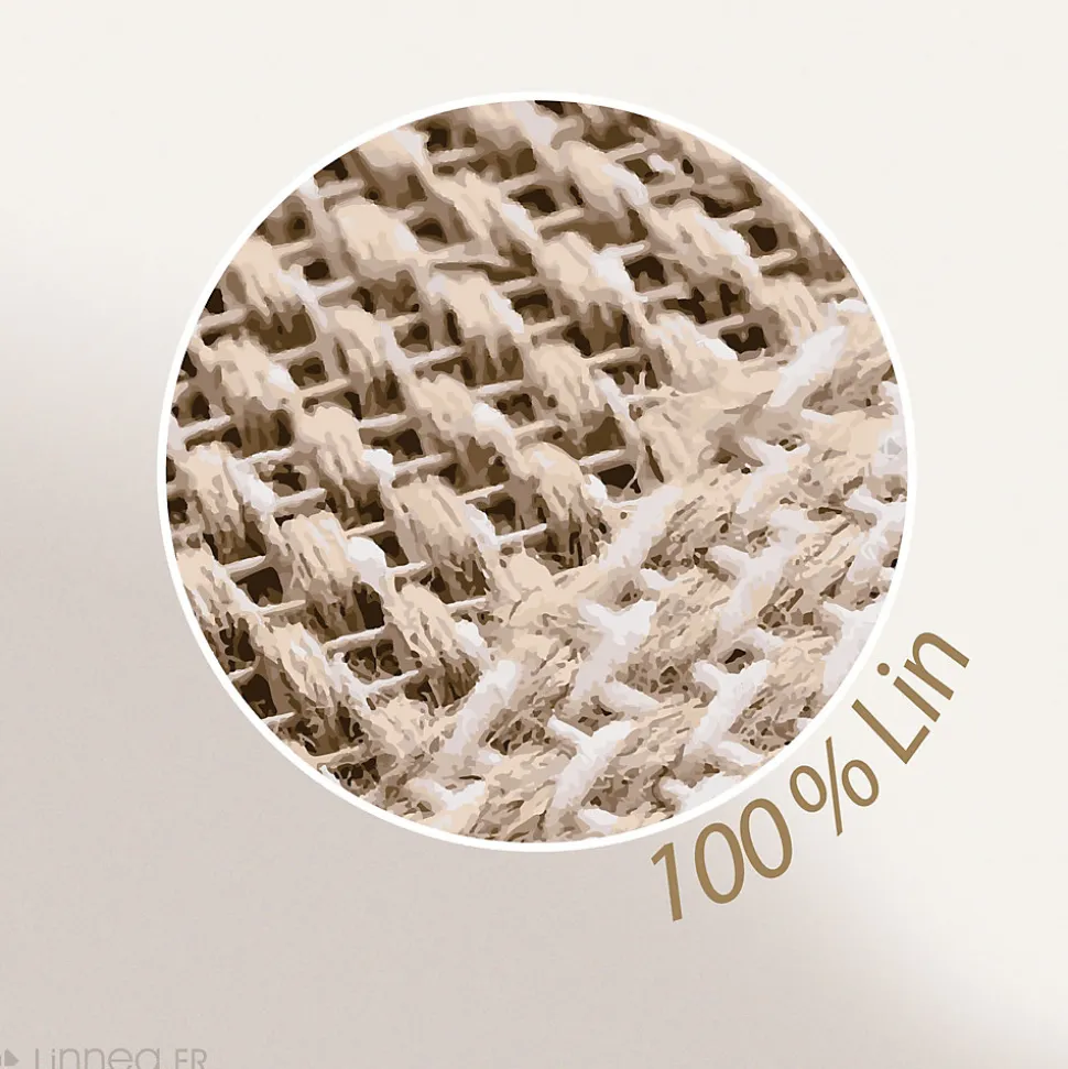 Housse de coussin 30x50 cm COSSITO Feuilles de blé 100% Lin