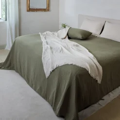 Housse de coussin 40x60 cm coton collection PAROS beige ficelle