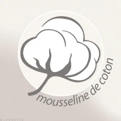 Housse de coussin 40x60 cm coton collection PAROS beige ficelle