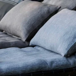 Housse de coussin 40x60 cm collection SYRACUSE tissu Oléfine gris lin