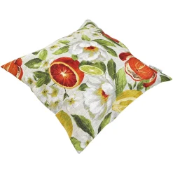 Housse de coussin 45x45 cm GALLINA Agrumes 100% Lin