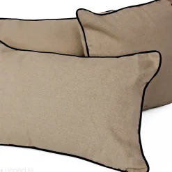 Housse de coussin 45x45 cm MONTSEGUR marron Tourterelle