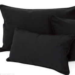 Housse de coussin 45x45 cm MONTSEGUR Noir