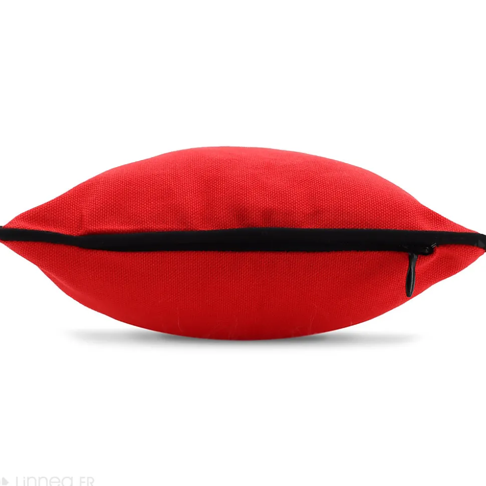 Housse de coussin 20x20 cm MONTSEGUR rouge Tomate