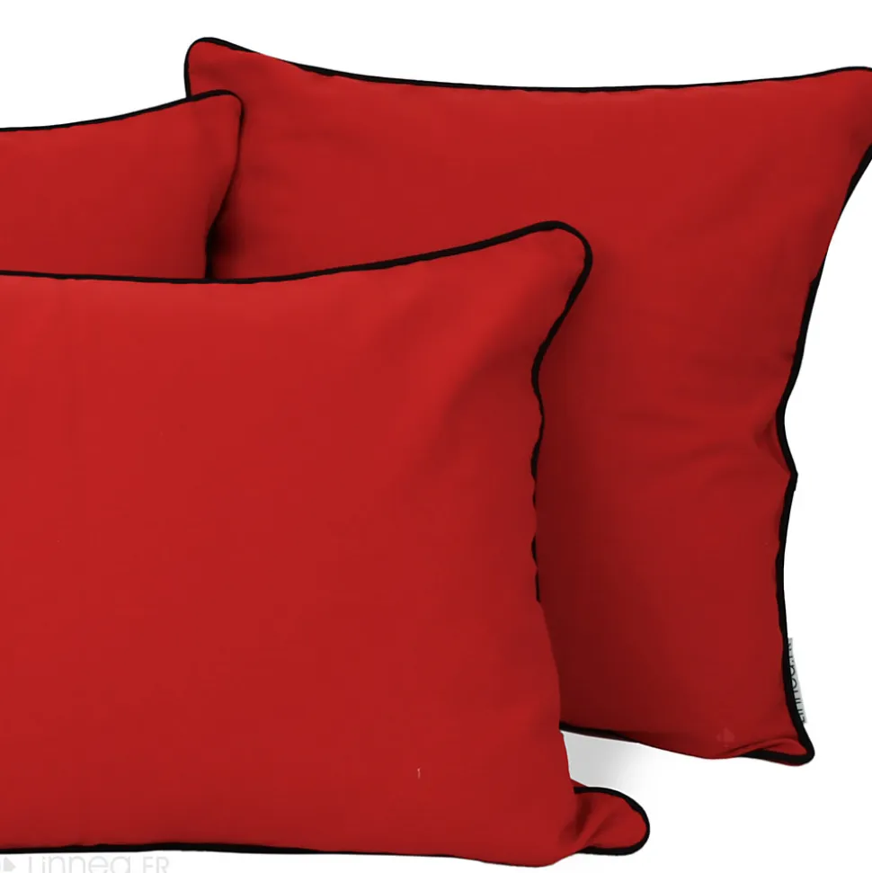 Housse de coussin 30x50 cm MONTSEGUR rouge Tomate