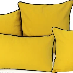 Housse de coussin 40x40 cm MONTSEGUR jaune Curcuma