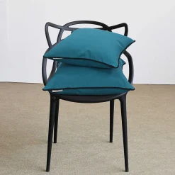 Housse de coussin 40x40 cm MONTSEGUR bleu Prusse