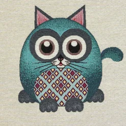 Housse de coussin 45x45 cm TASSO Chat polycoton acrylique