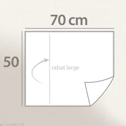 Housse de coussin ZAGORA pur coton 250 g/m² 50x70 cm beige ficelle