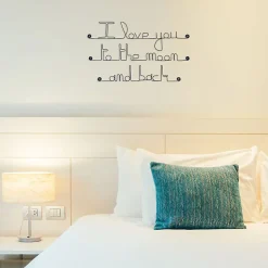 I love you to the moon and back - Sculpture fil de fer 50-60 cm - Bijoux de mur