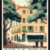 Image encadrée Aix la Belle place des prêcheurs Dada Art cadre noir 30x40 cm