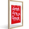 Image encadrée Amor Amor Amor l.30 x H.40 cm