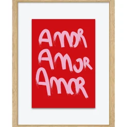 Image encadrée Amor Amor Amor l.30 x H.40 cm