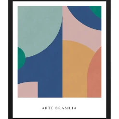 Image encadrée formes multicolore Arte Brasilia L.50 x l.40 cm