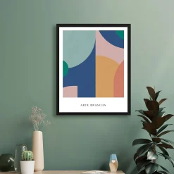 Image encadrée formes multicolore Arte Brasilia L.50 x l.40 cm