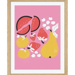 Image encadrée fruits l.30 x H.40 cm