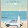 Image encadrée le temps des vacances Dada Art cadre noir 40x50 cm