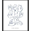 Image encadrée les corps noir et blanc L.50 x l.40 cm