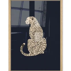 Image encadrée léopard noir et beige l.53 x H.73 cm CM creation