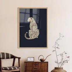 Image encadrée léopard noir et beige l.53 x H.73 cm CM creation