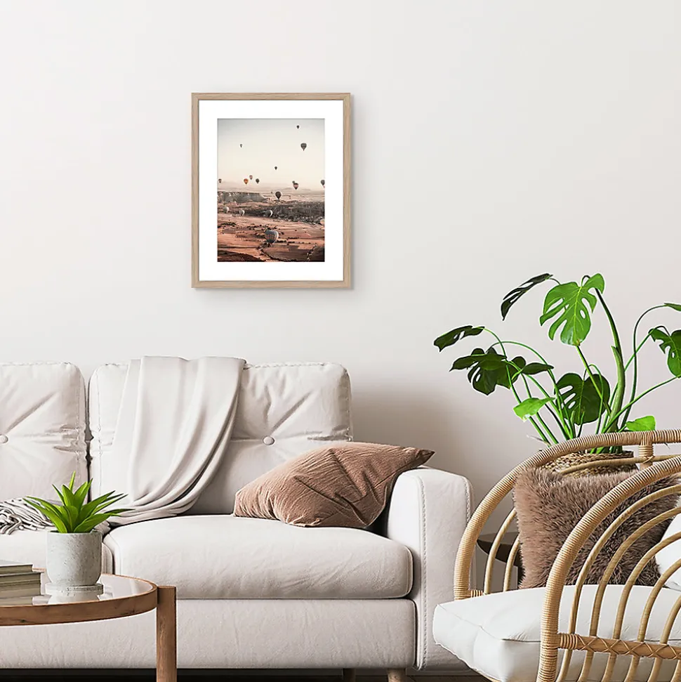 Image encadrée paysage de montgolfières l.40 x H.50 cm Dada Art