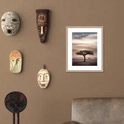 Image encadrée paysage de Baobab l.40 x H.50 cm Dada Art