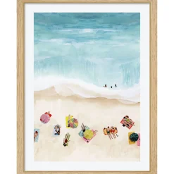 Image encadrée plage et mer l.30 x H.40 cm