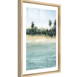 Image encadrée plage paradis l.30 x H.40 cm