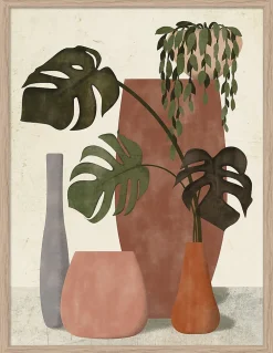 Image encadrée poterie ethnique ocre l.30 x H.40 cm Dada Art