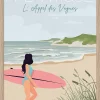 Image encadrée Surf Dada Art cadre en bois 30x40 cm