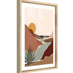 Image encadrée vallée du désert beige et terracotta l.33 x H.43 cm CM creation