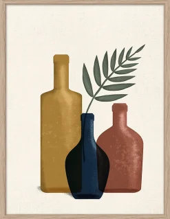 Image encadrée vases Dada Art l.30 x H.40 cm multicolore