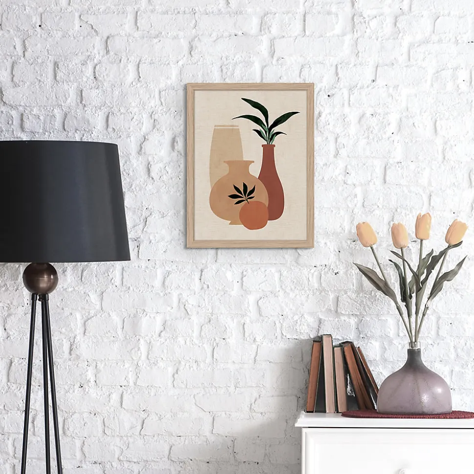 Image encadrée vases et fruit Dada Art l.30 x H.40 cm multicolore