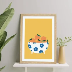 Image encadrée vitamine orange l.30 x H.40 cm