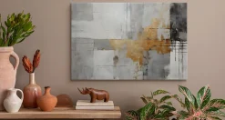 Image Sur Toile Abstraction Peinture 100cm x 70cm - Parfait pour décorer votre salon, chambre ou bureau avec un design unique et