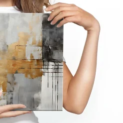 Image Sur Toile Abstraction Peinture 100cm x 70cm - Parfait pour décorer votre salon, chambre ou bureau avec un design unique et