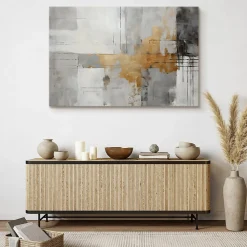 Image Sur Toile Abstraction Peinture 100cm x 70cm - Parfait pour décorer votre salon, chambre ou bureau avec un design unique et