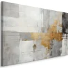 Image Sur Toile Abstraction Peinture 120cm x 80cm - Parfait pour décorer votre salon, chambre ou bureau avec un design unique et