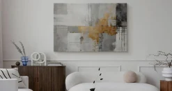 Image Sur Toile Abstraction Peinture 120cm x 80cm - Parfait pour décorer votre salon, chambre ou bureau avec un design unique et