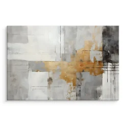 Image Sur Toile Abstraction Peinture 120cm x 80cm - Parfait pour décorer votre salon, chambre ou bureau avec un design unique et