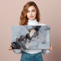 Image Sur Toile MARBRE Abstraction 40cm x 30cm - Parfait pour décorer votre salon, chambre ou bureau avec un design unique et élé