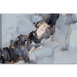 Image Sur Toile MARBRE Abstraction 40cm x 30cm - Parfait pour décorer votre salon, chambre ou bureau avec un design unique et élé